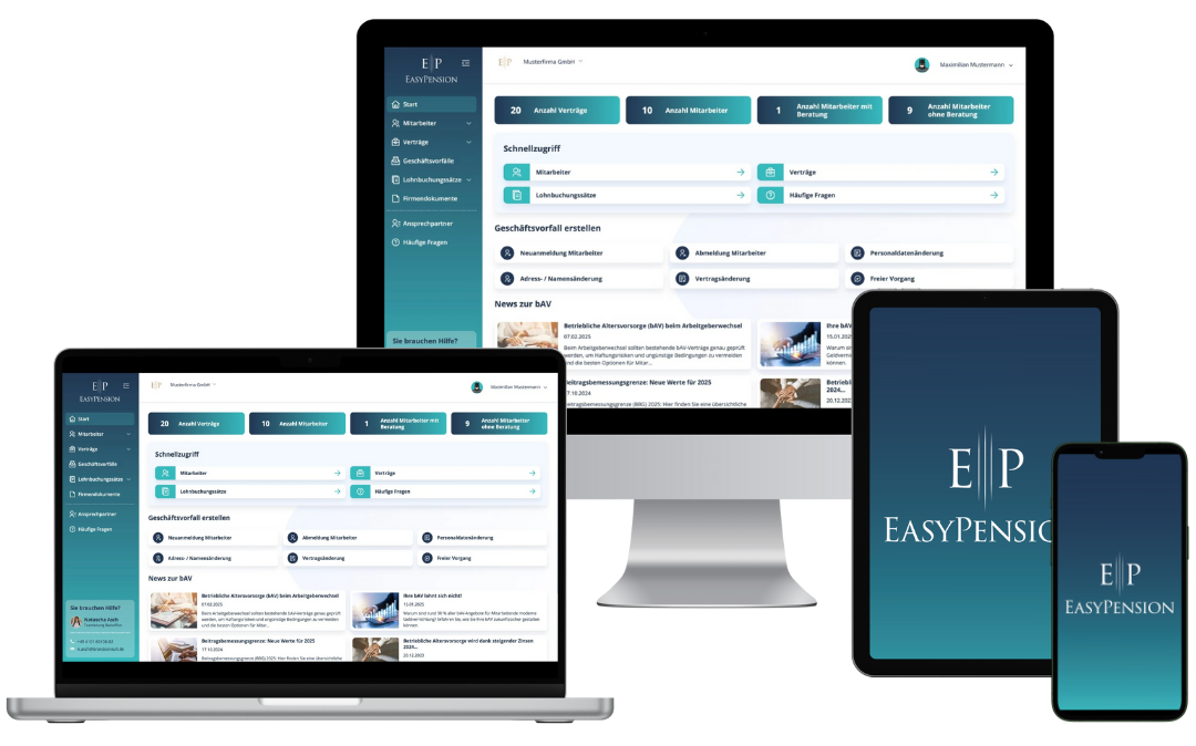 EasyPension® Dokumentenmanagement – digitale Verwaltung von Unterlagen